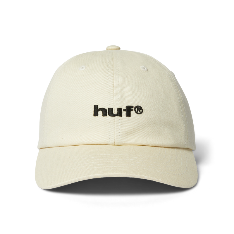 HUF 89 Embroidered 6-Panel Strapback Hat Cream/Black
