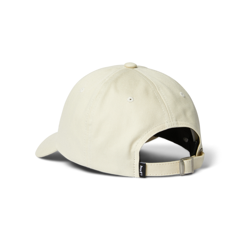 HUF 89 Embroidered 6-Panel Strapback Hat Cream/Black