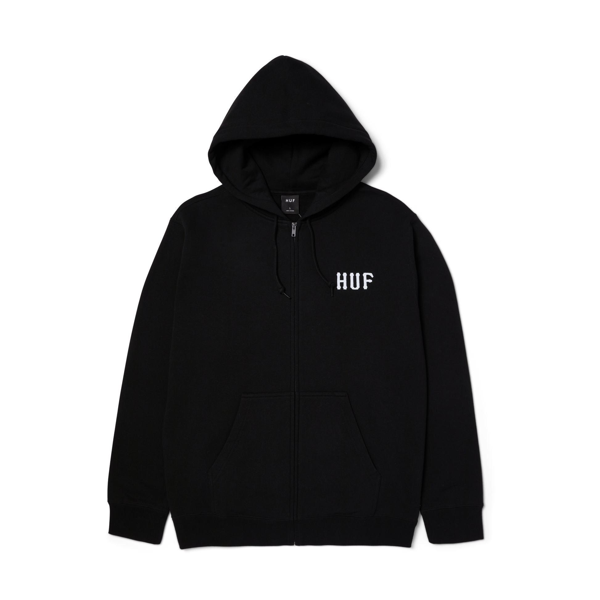 Huf Set Classic Logo F/Z Hoodie Black