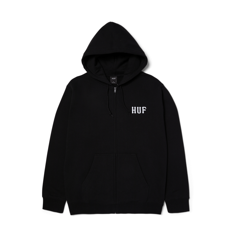 Huf Set Classic Logo F/Z Hoodie Black