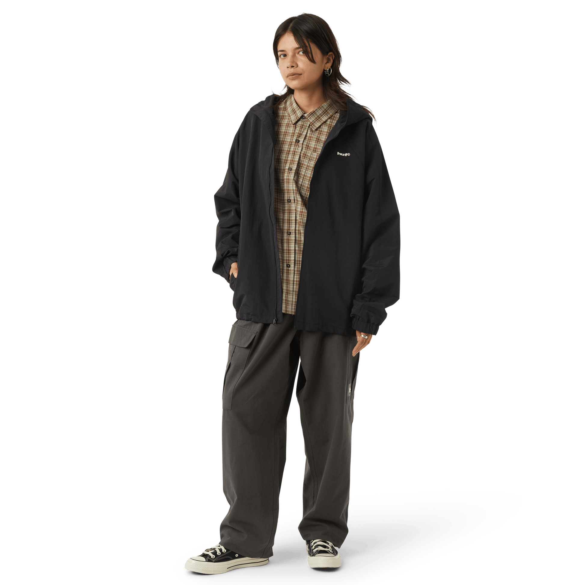Huf SET Shell Jacket Blackout