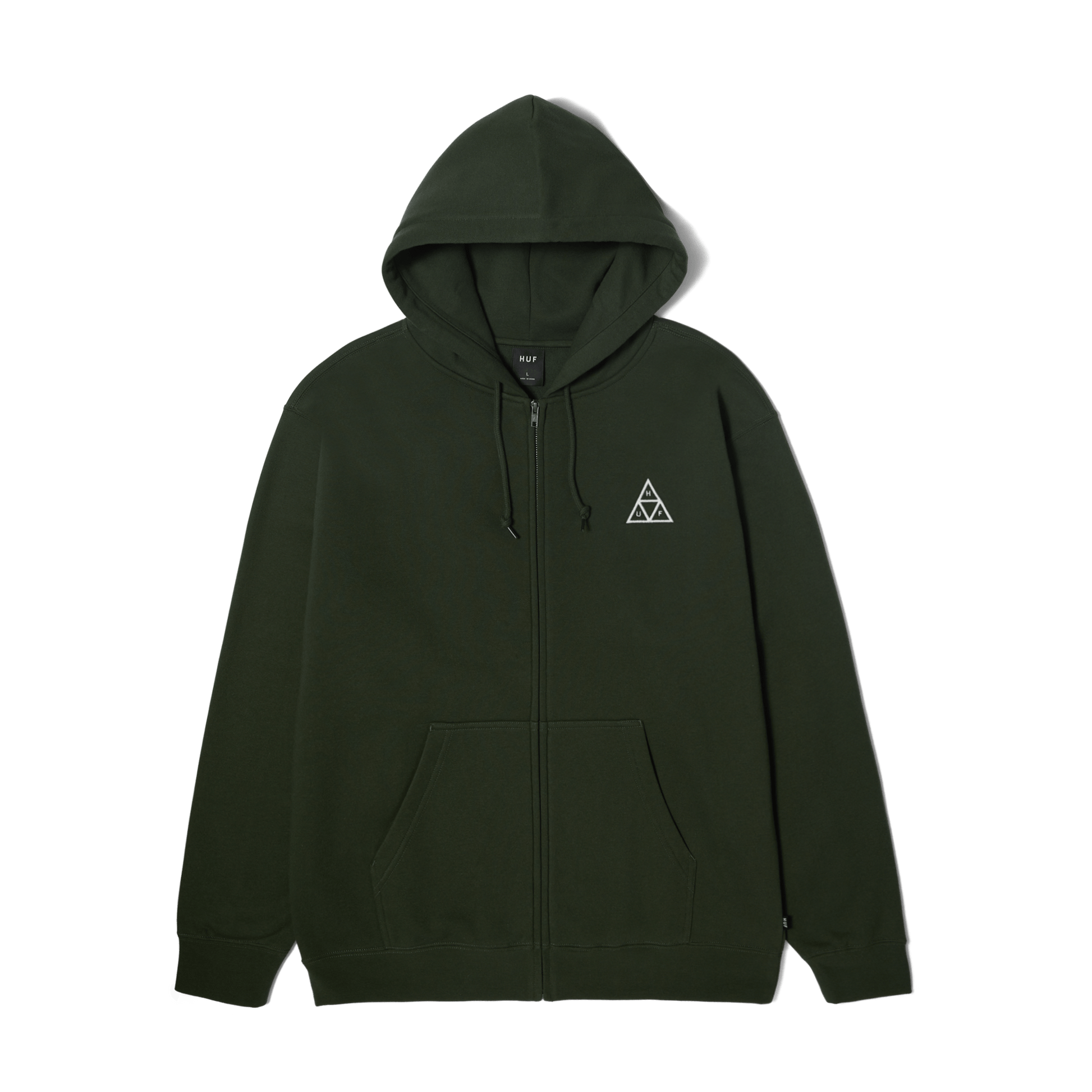 Huf SET Triple Triangle Full-Zip Hoodie Hunter Green