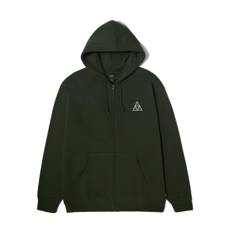 Huf SET Triple Triangle Full-Zip Hoodie Hunter Green