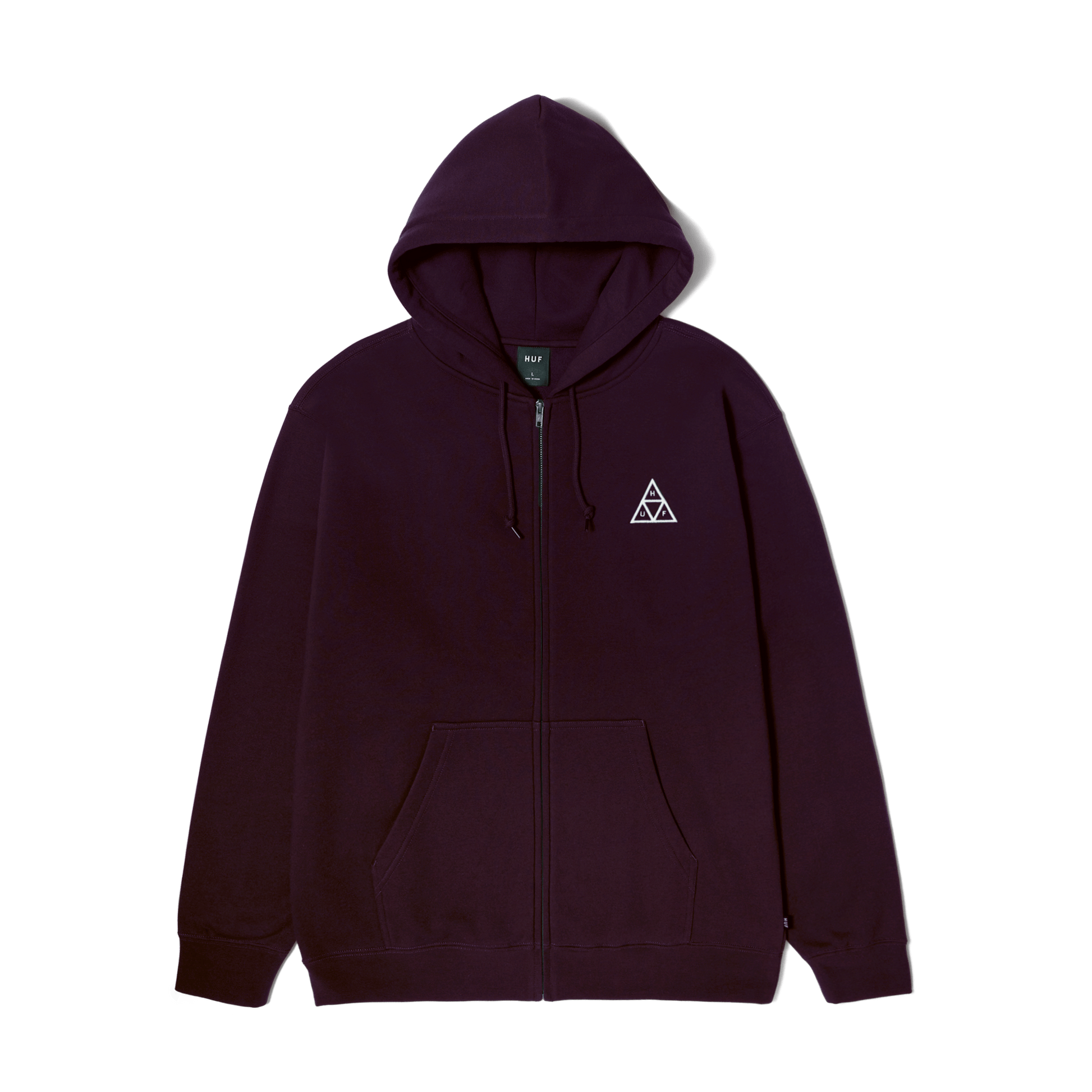 Huf SET Triple Triangle Full-Zip Hoodie Raisin
