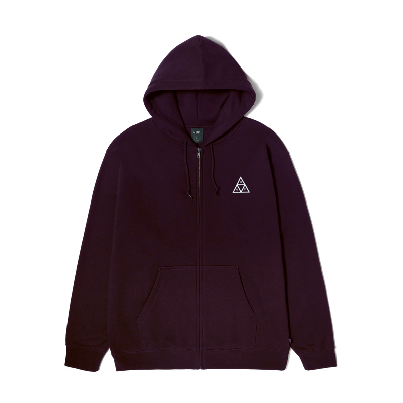 Huf SET Triple Triangle Full-Zip Hoodie Raisin