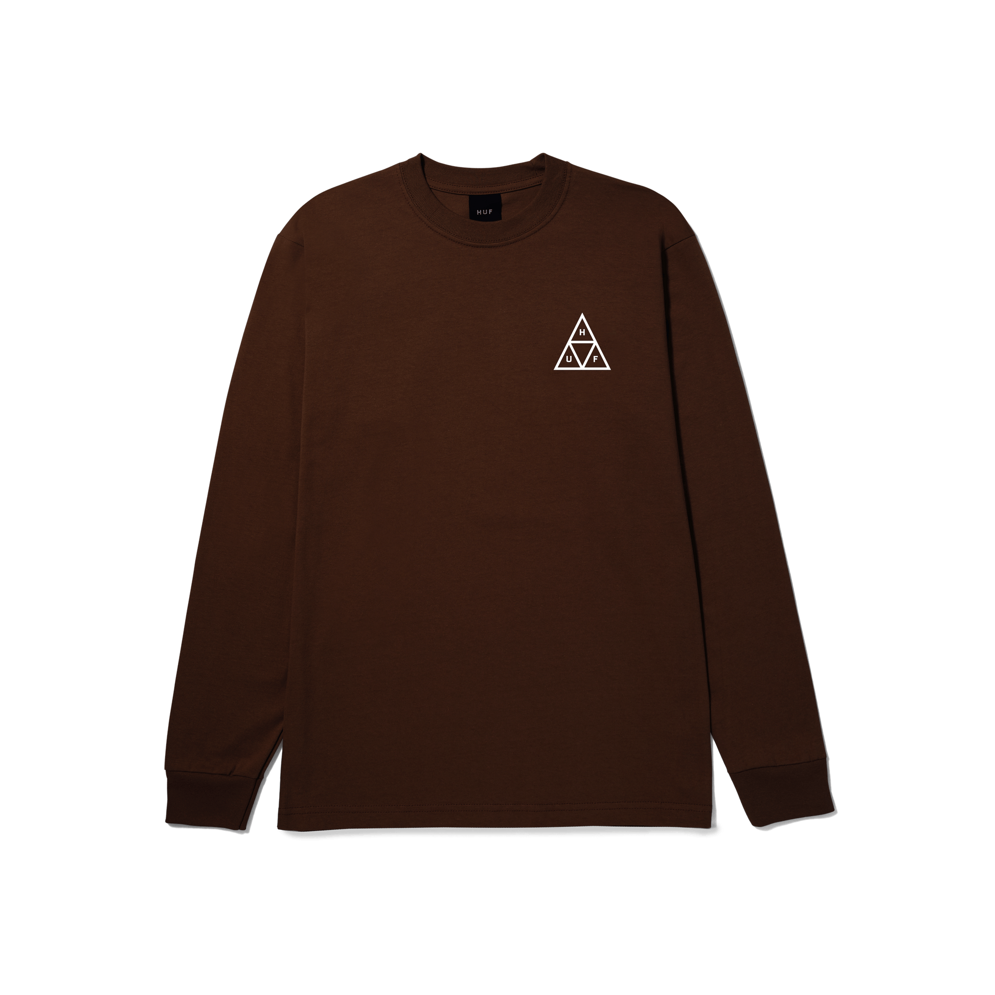 Huf SET Triple Triangle Long Sleeve T-Shirt Espresso