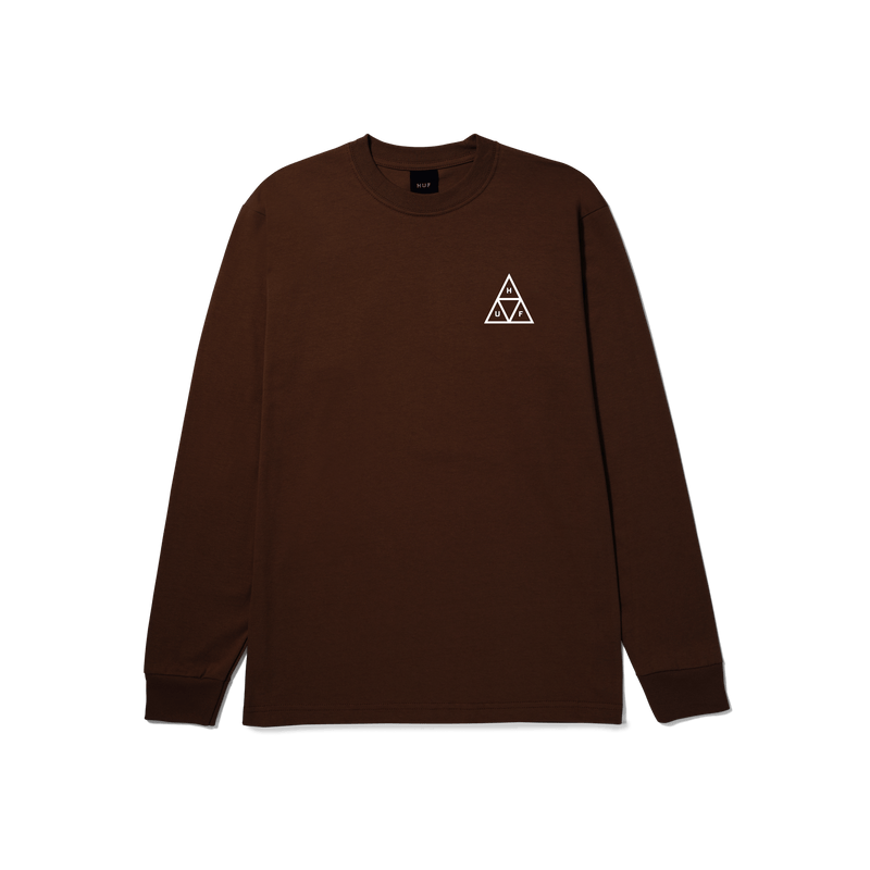 Huf SET Triple Triangle Long Sleeve T-Shirt Espresso