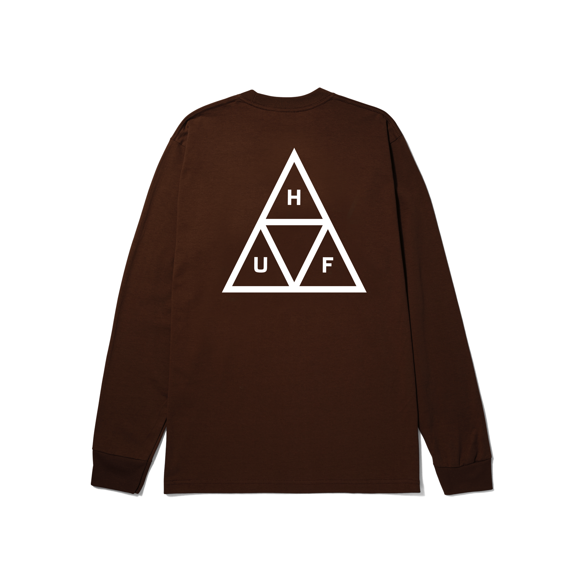 Huf SET Triple Triangle Long Sleeve T-Shirt Espresso
