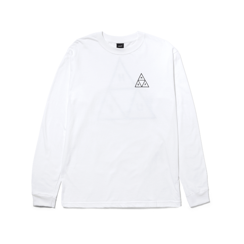 Huf SET Triple Triangle Long Sleeve T-Shirt White