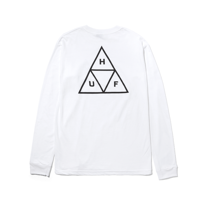 Huf SET Triple Triangle Long Sleeve T-Shirt White