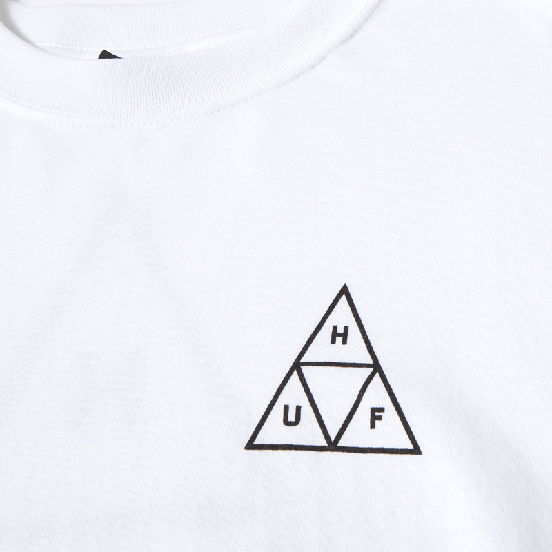Huf SET Triple Triangle Long Sleeve T-Shirt White