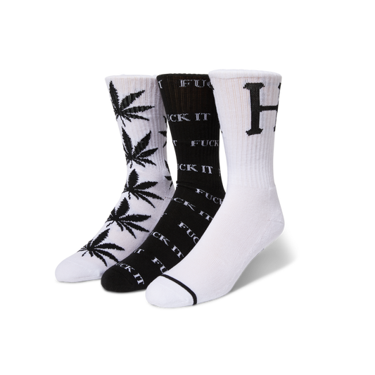 Huf Sock Variety 3-Pack Black/White