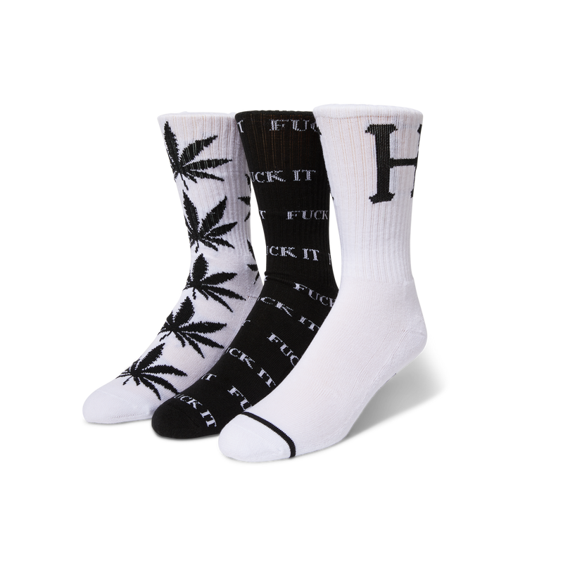Huf Sock Variety 3-Pack Black/White
