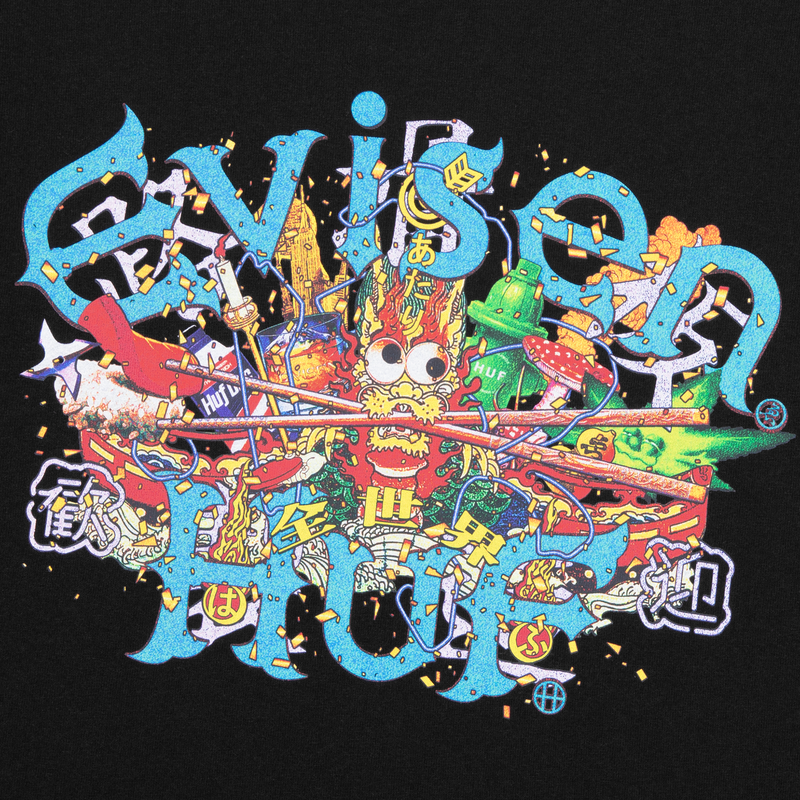 Huf x Evisen Dragon T-Shirt Black
