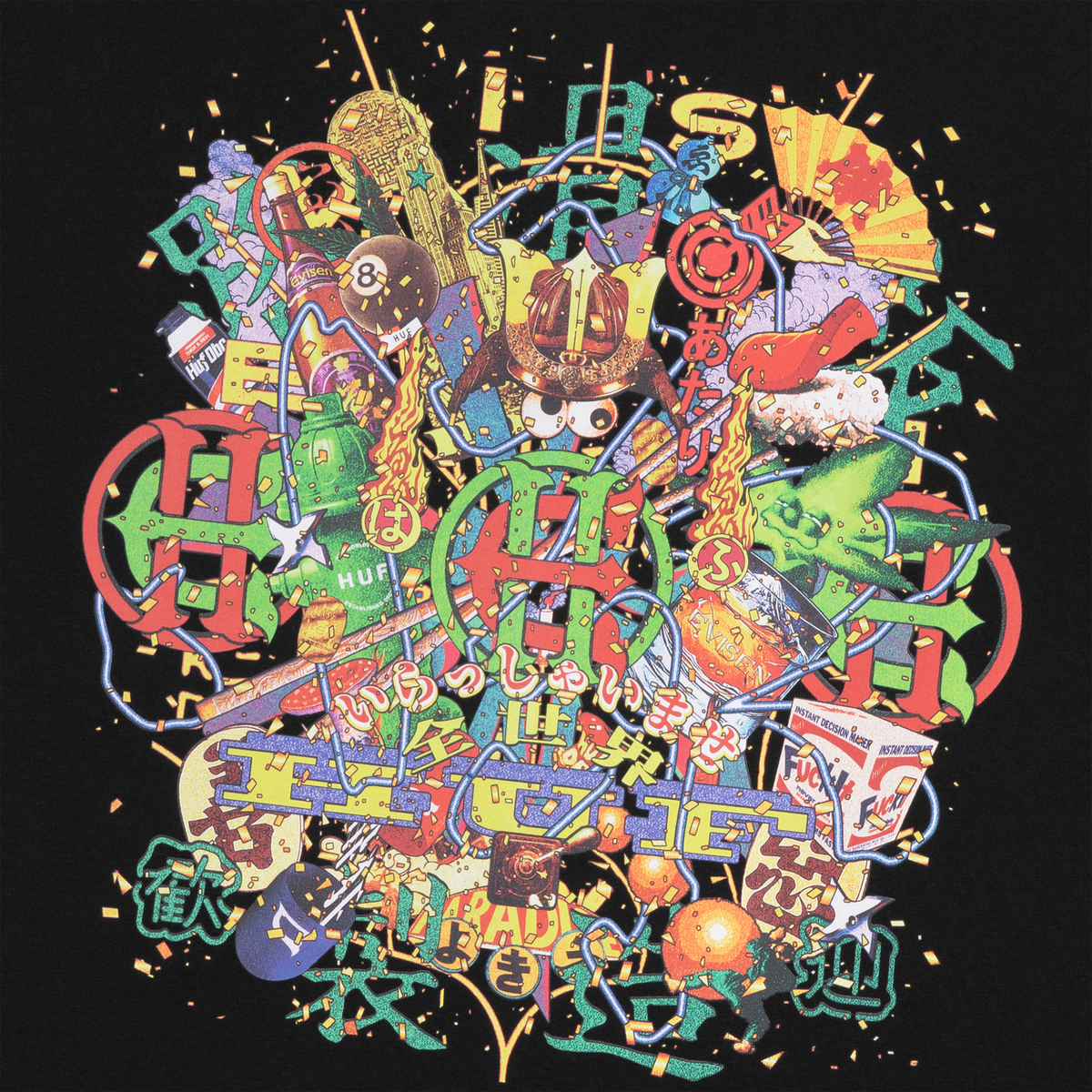 HUF x Evisen Allstar T-Shirt Black