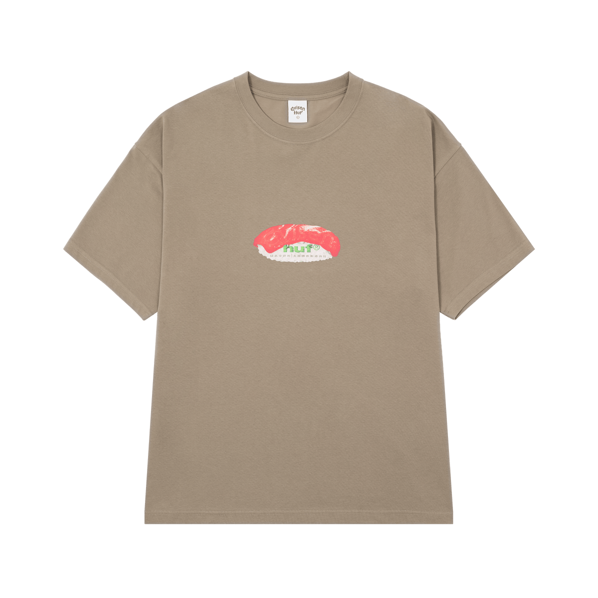 HUF x Evisen Sushi T-Shirt Charcoal