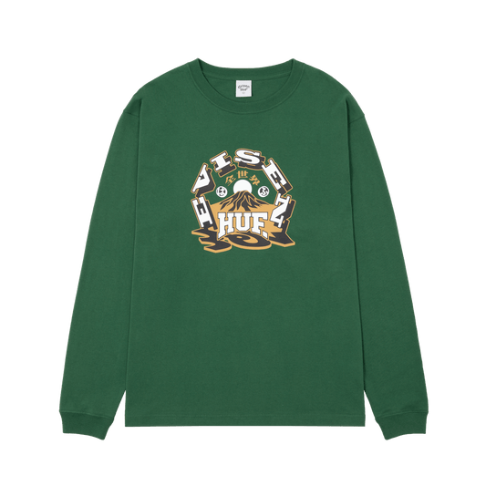 Huf x Evisen Hufuji Long Sleeve T-Shirt Dark Green