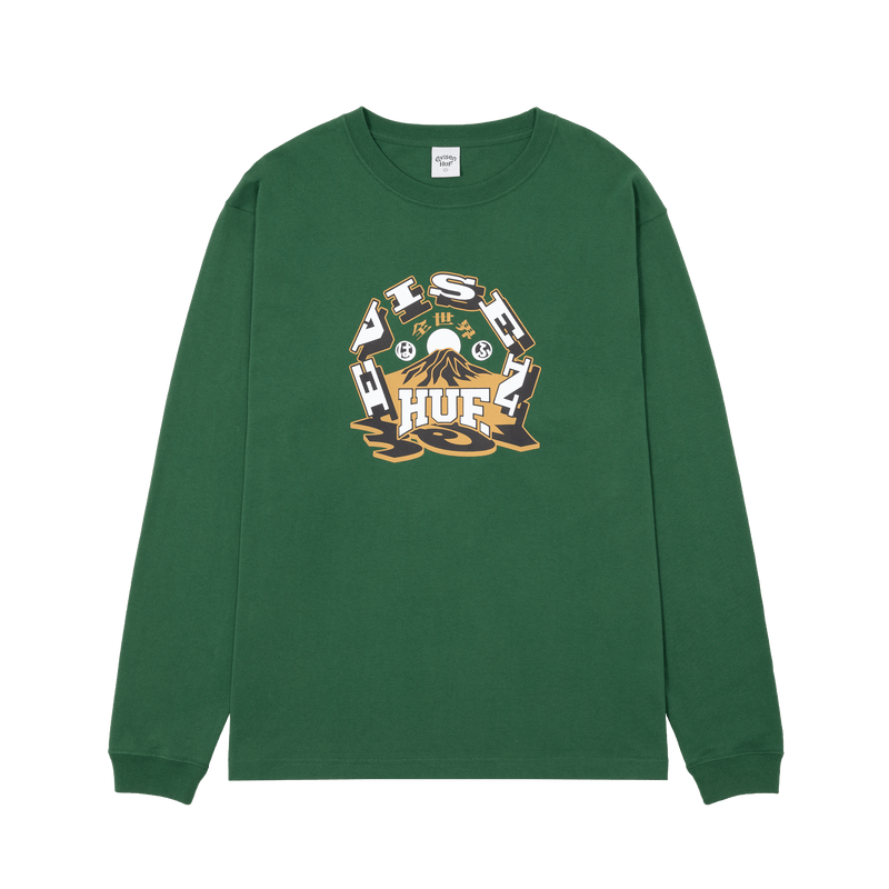 Huf x Evisen Hufuji Long Sleeve T-Shirt Dark Green