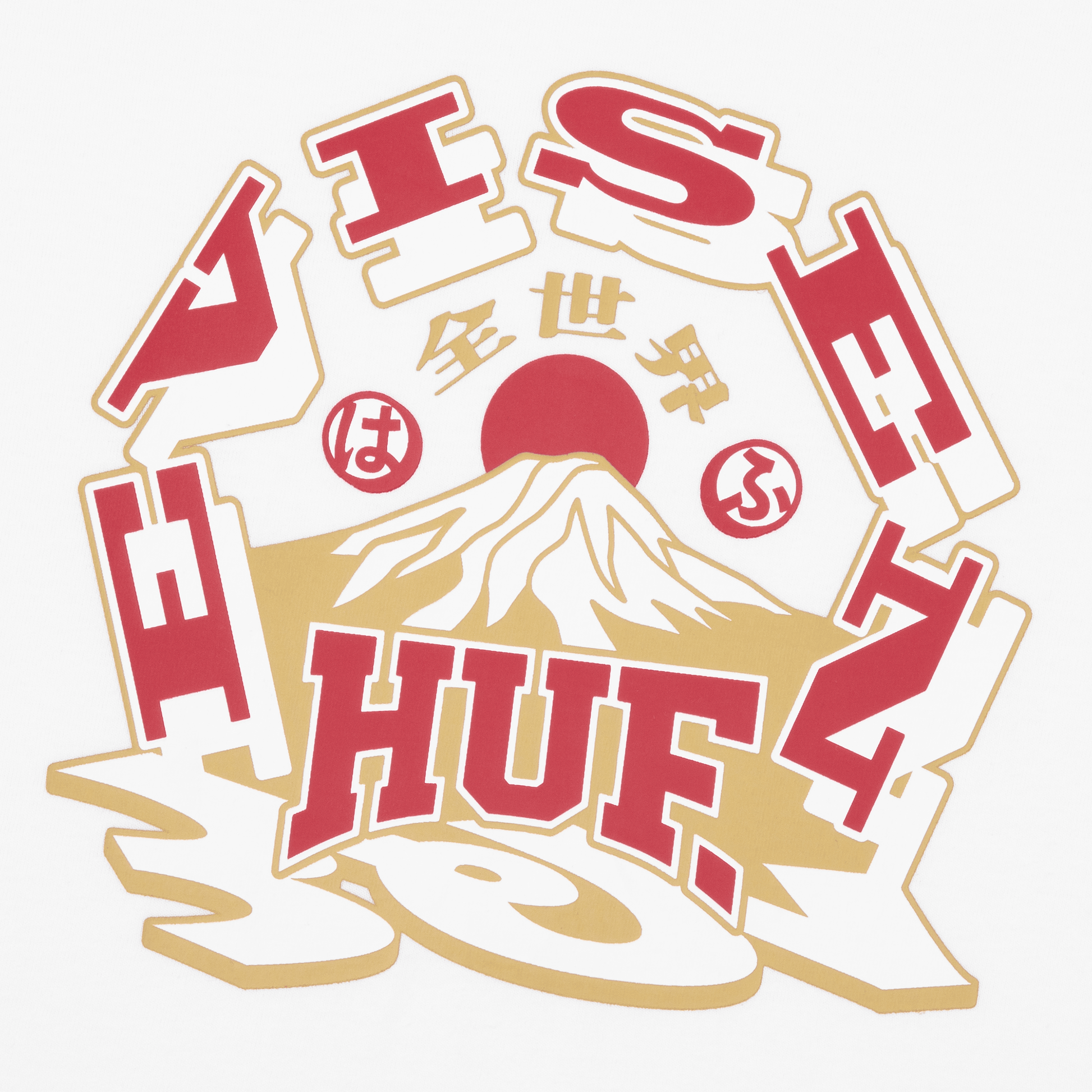Huf x Evisen Hufuji Long Sleeve T-Shirt White
