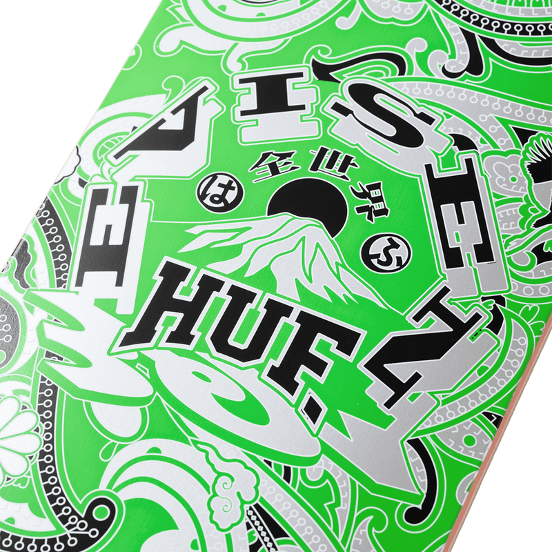 Huf x Evisen Paisley Deck Green