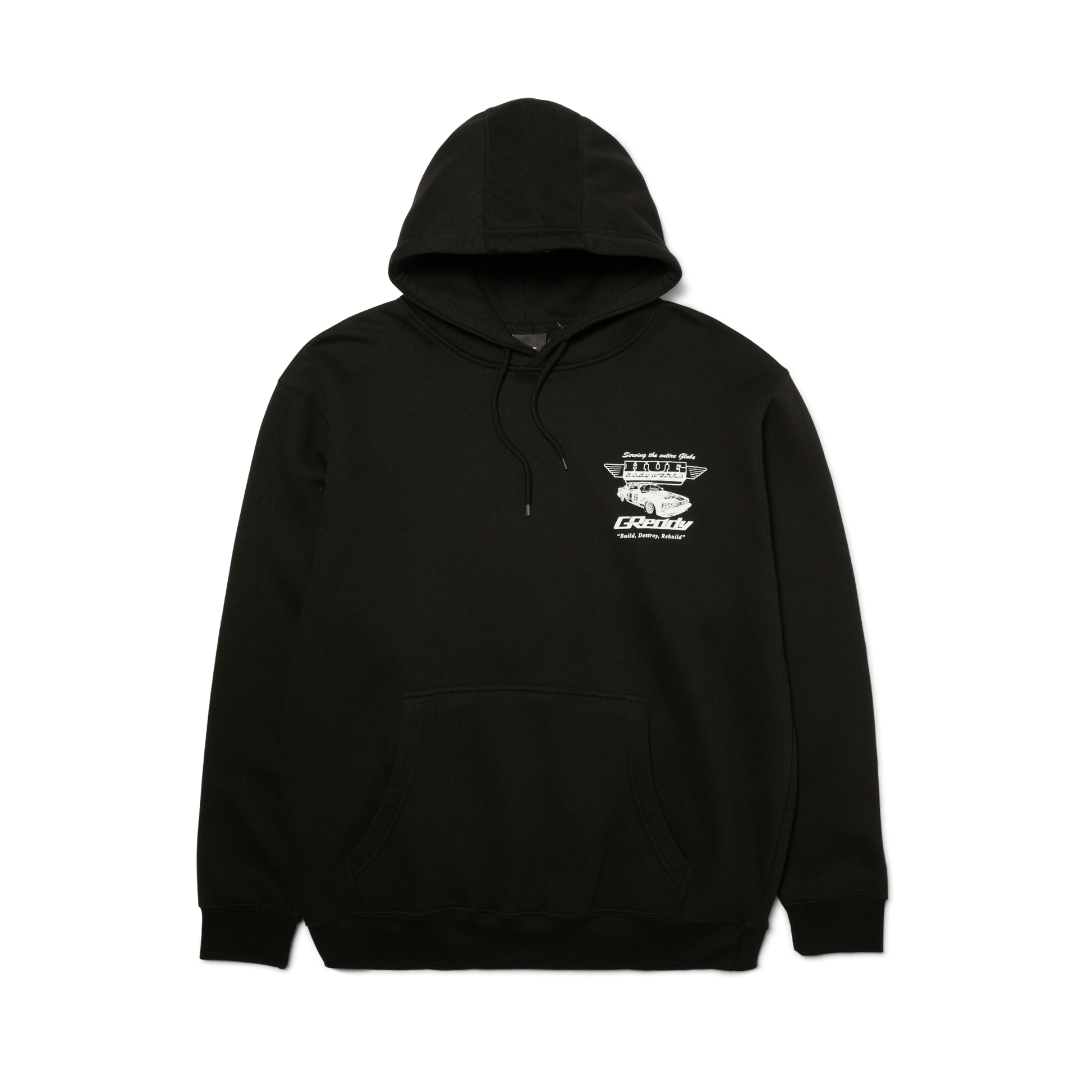 Huf x GReddy Body Works Pullover Hoodie Black