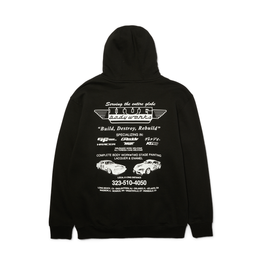 Huf x GReddy Body Works Pullover Hoodie Black