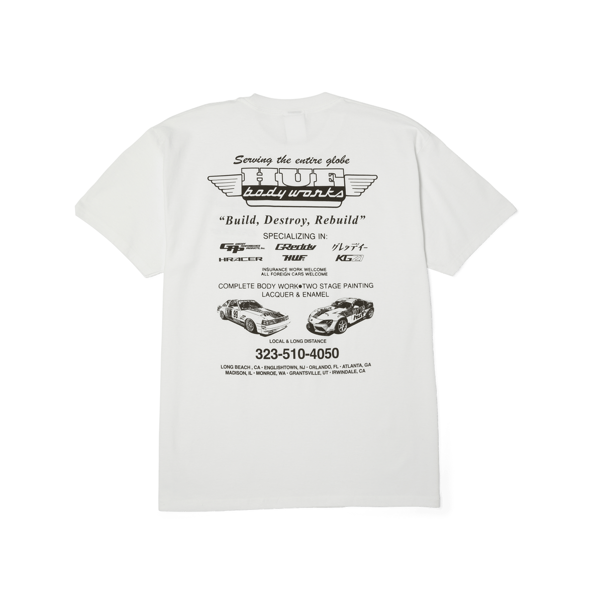Huf HUF x GReddy Body Works T-Shirt White