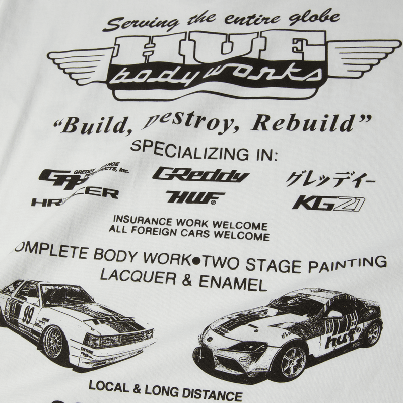 Huf x GReddy Body Works T-Shirt White