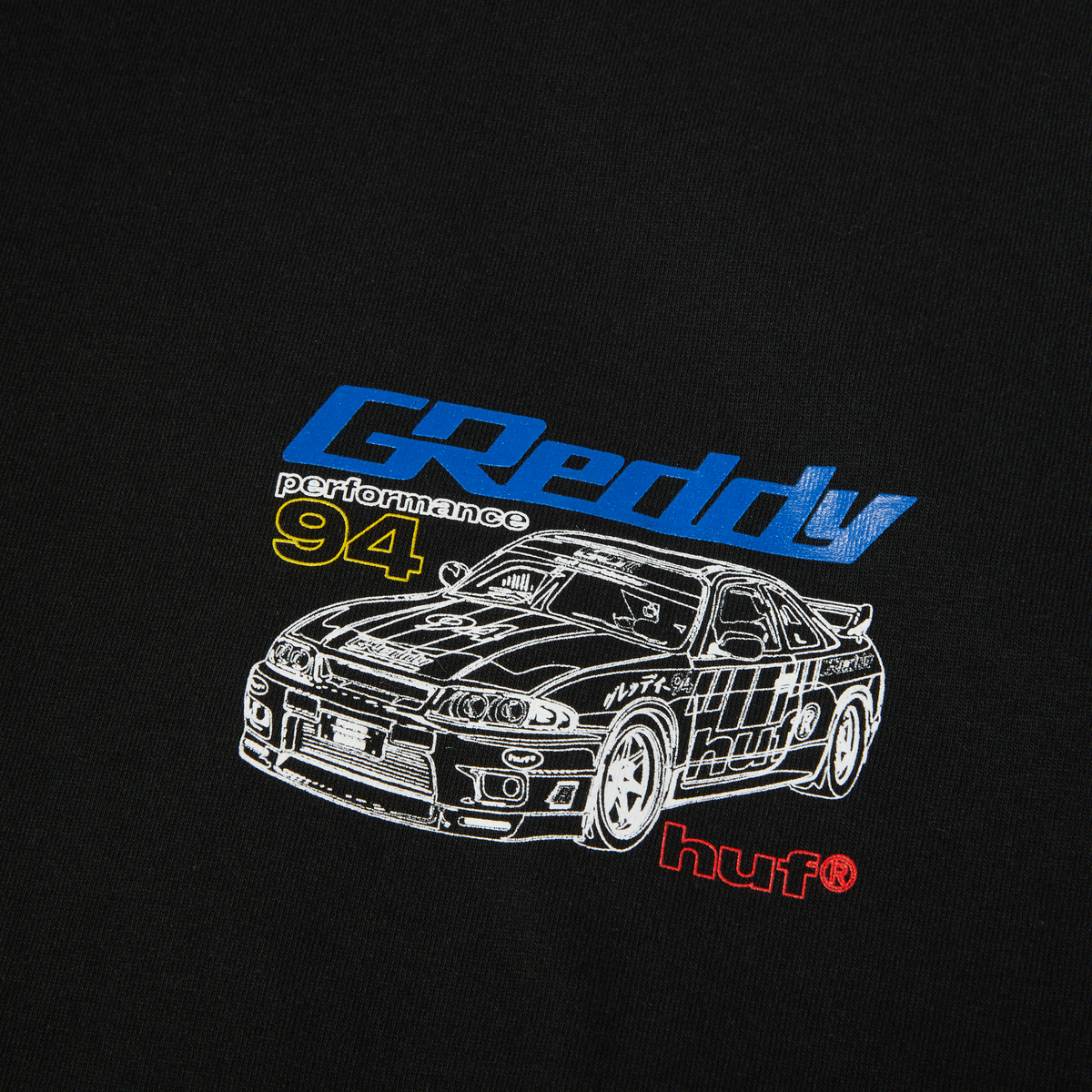 HUF x GReddy Diagram T-Shirt Black