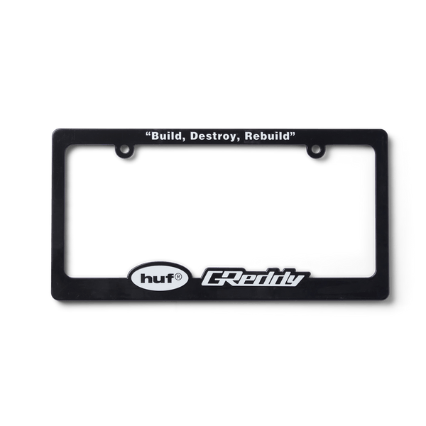 HUF x GReddy License Plate Frame - Black