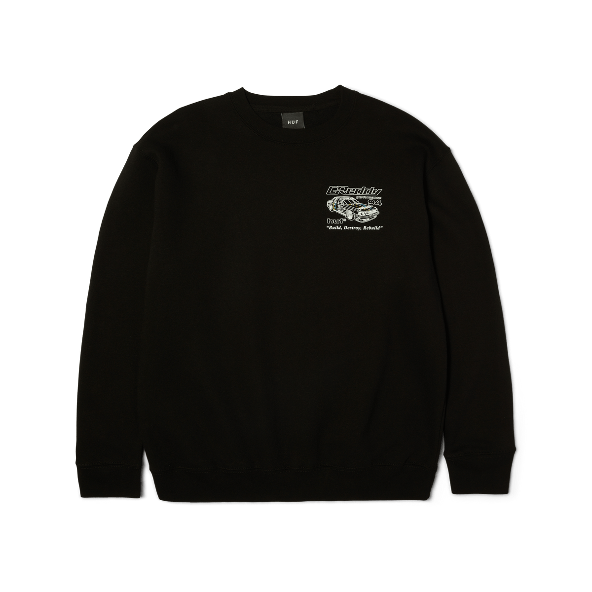 Huf HUF x GReddy Retro Mod Crewneck Sweatshirt Black