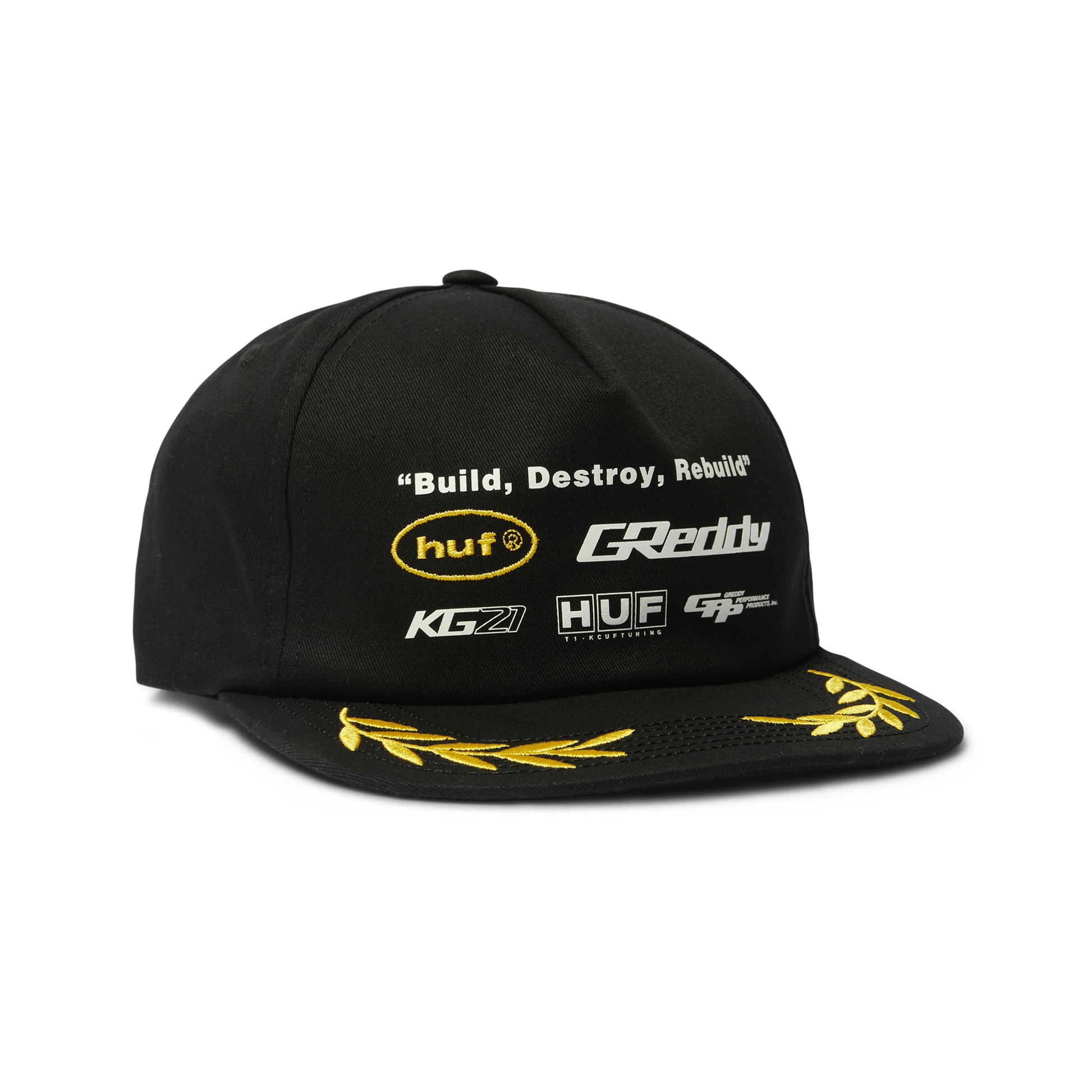 Huf x GReddy Team Snapback Hat Black