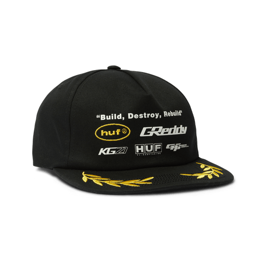 Huf x GReddy Team Snapback Hat Black