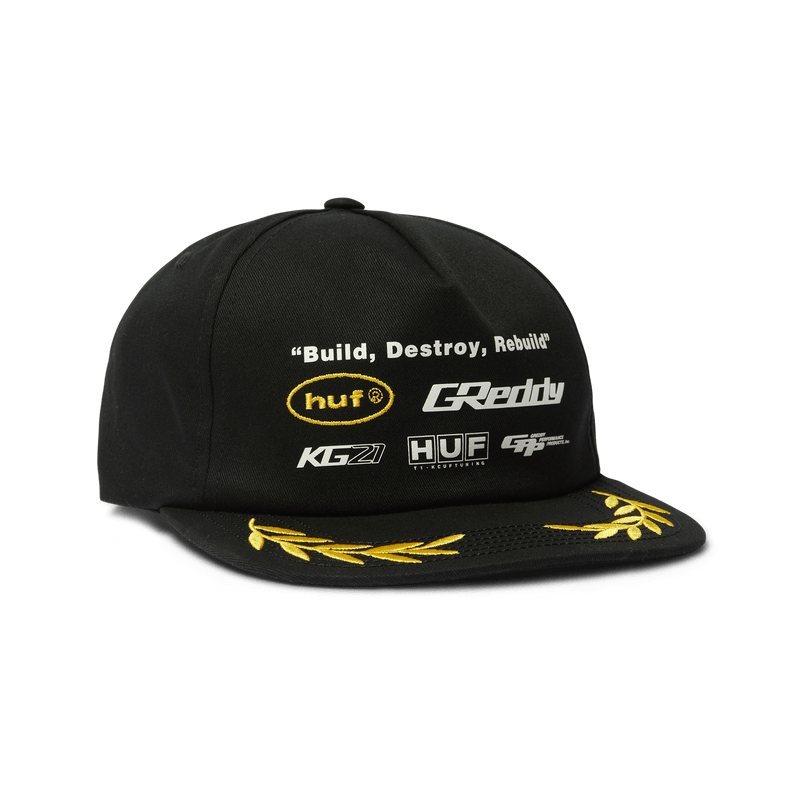 Huf x GReddy Team Snapback Hat Black