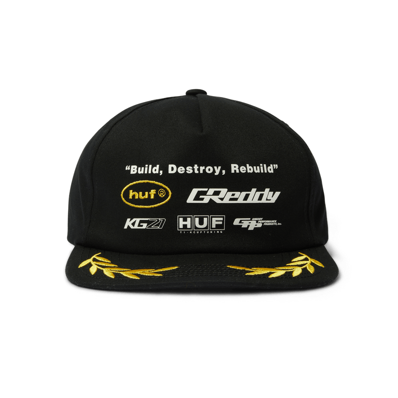 Huf x GReddy Team Snapback Hat Black