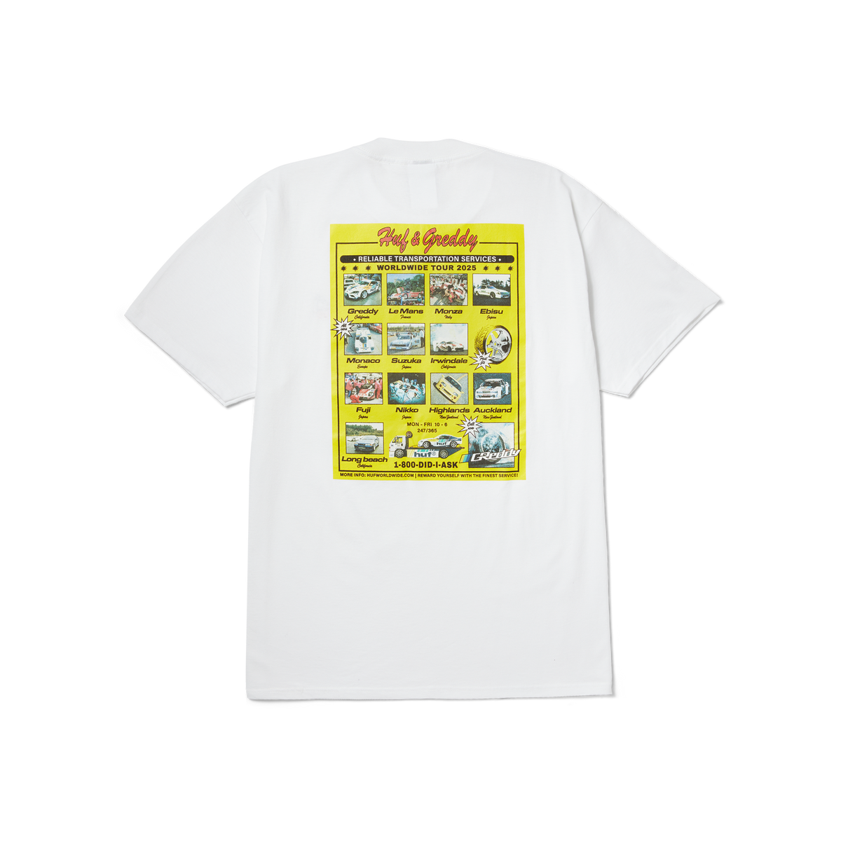 HUF x GReddy Tour T-Shirt White