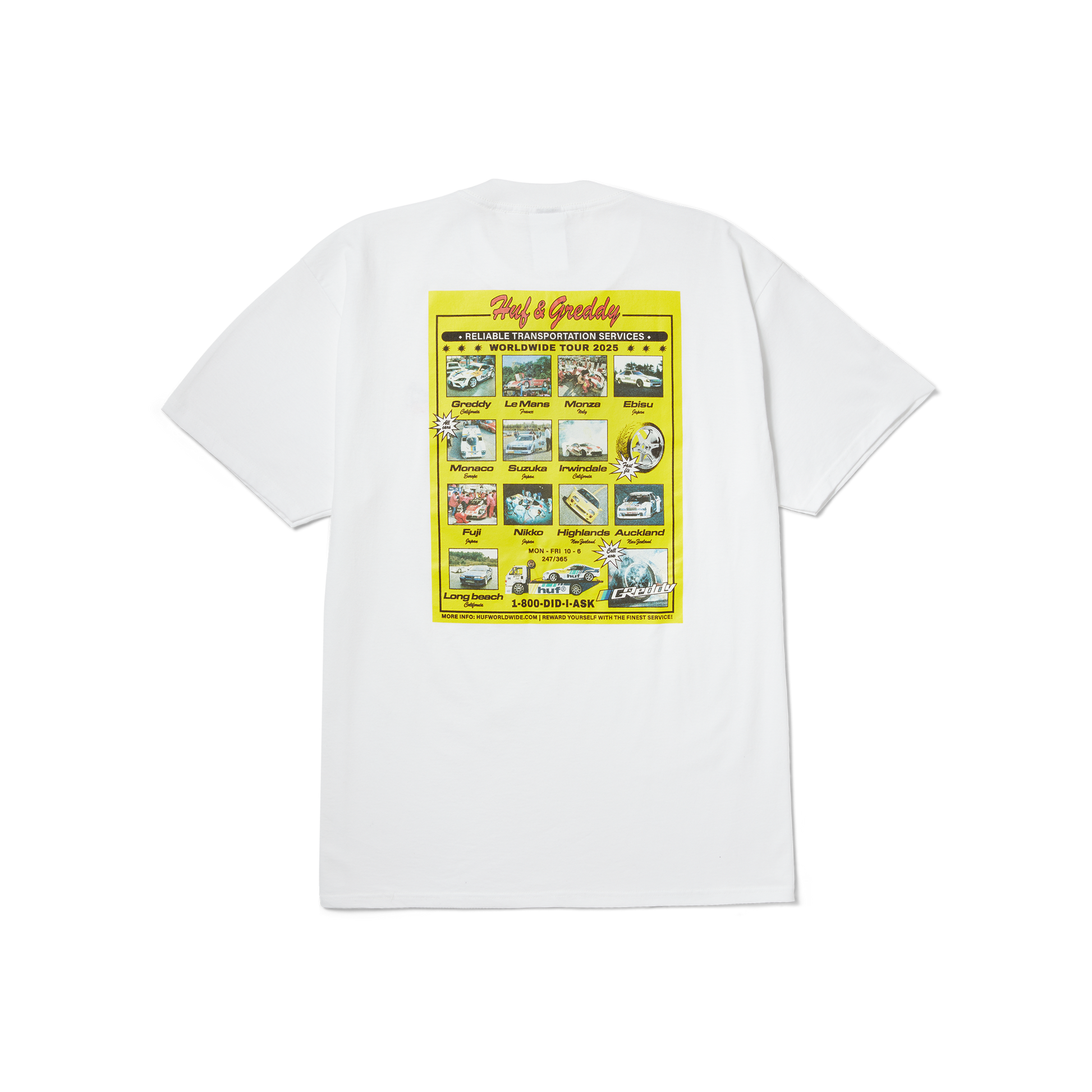 HUF x GReddy Tour T-Shirt White