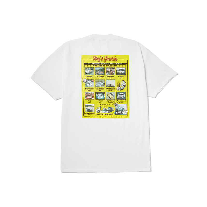 HUF x GReddy Tour T-Shirt White