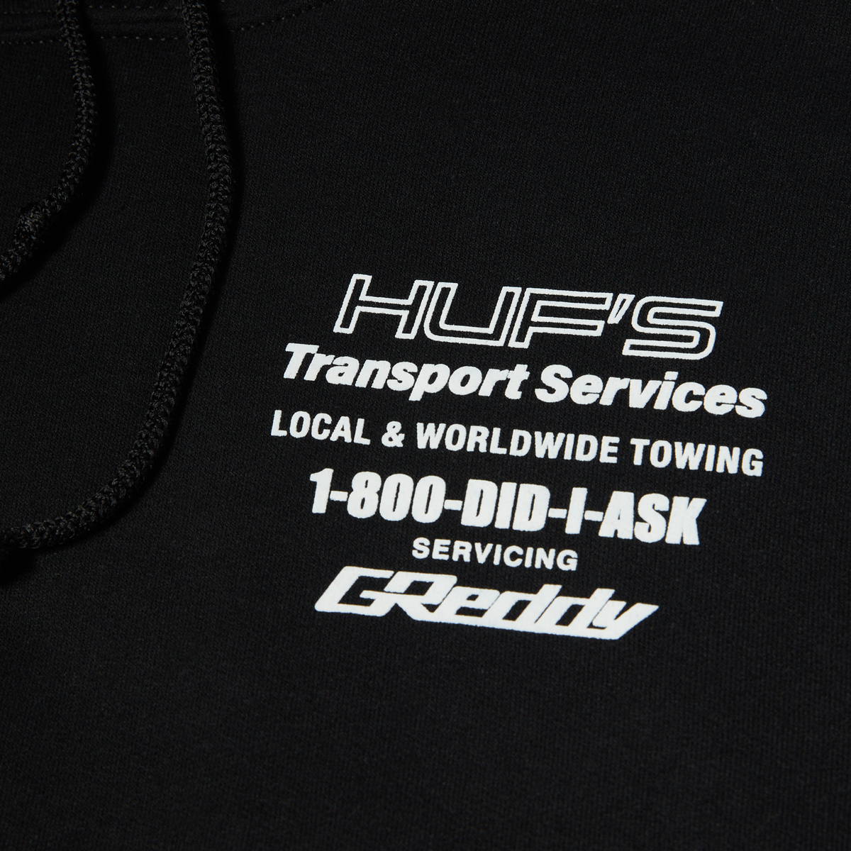 HUF x GReddy Tow Pullover Hoodie Black