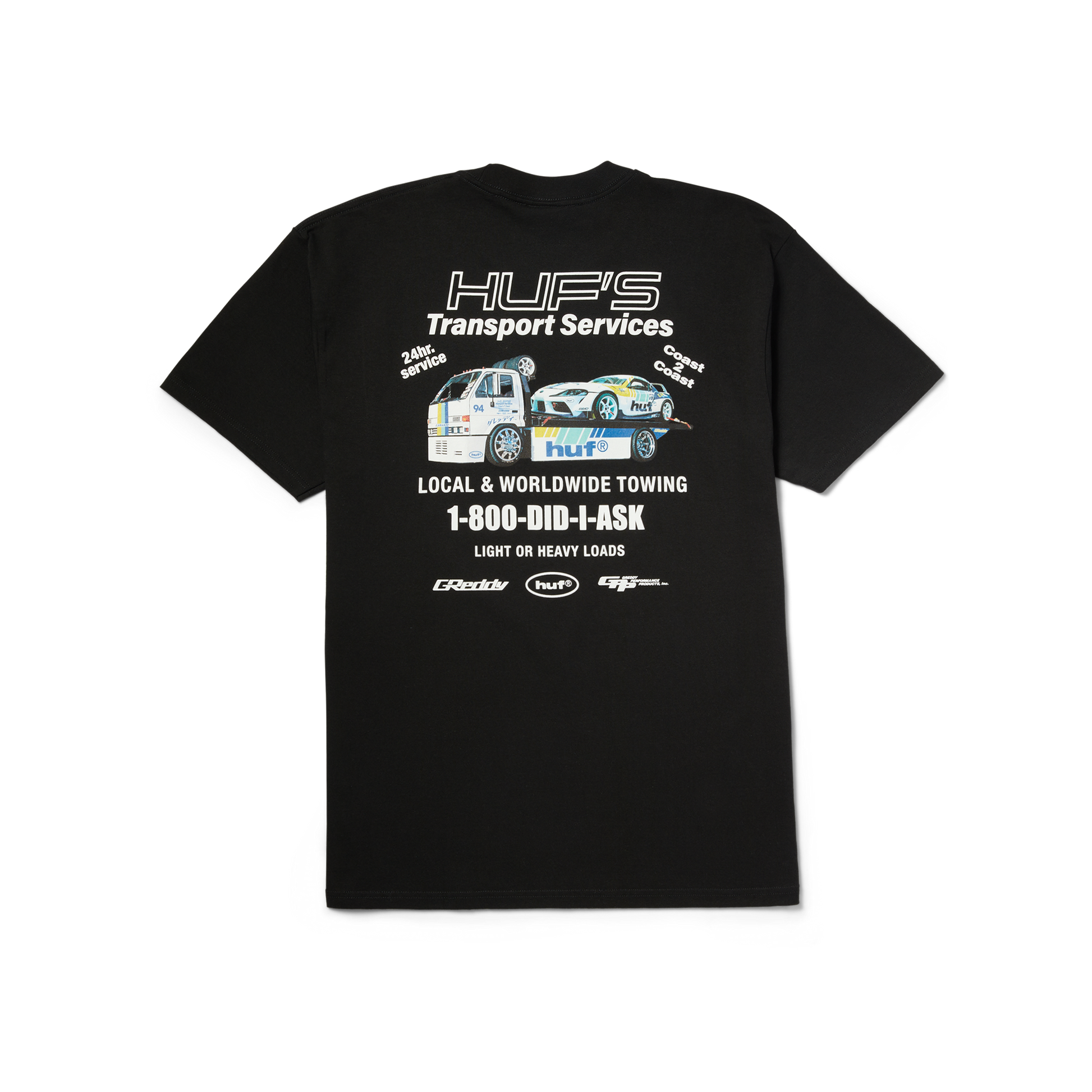 HUF x GReddy Tow T-Shirt Black