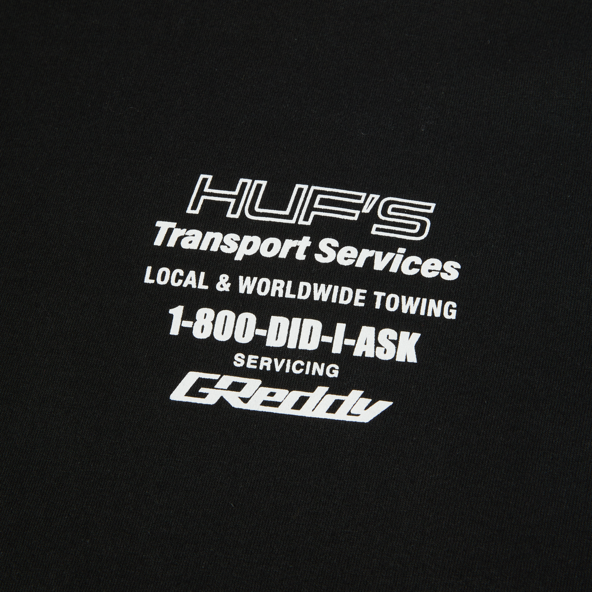 HUF x GReddy Tow T-Shirt Black