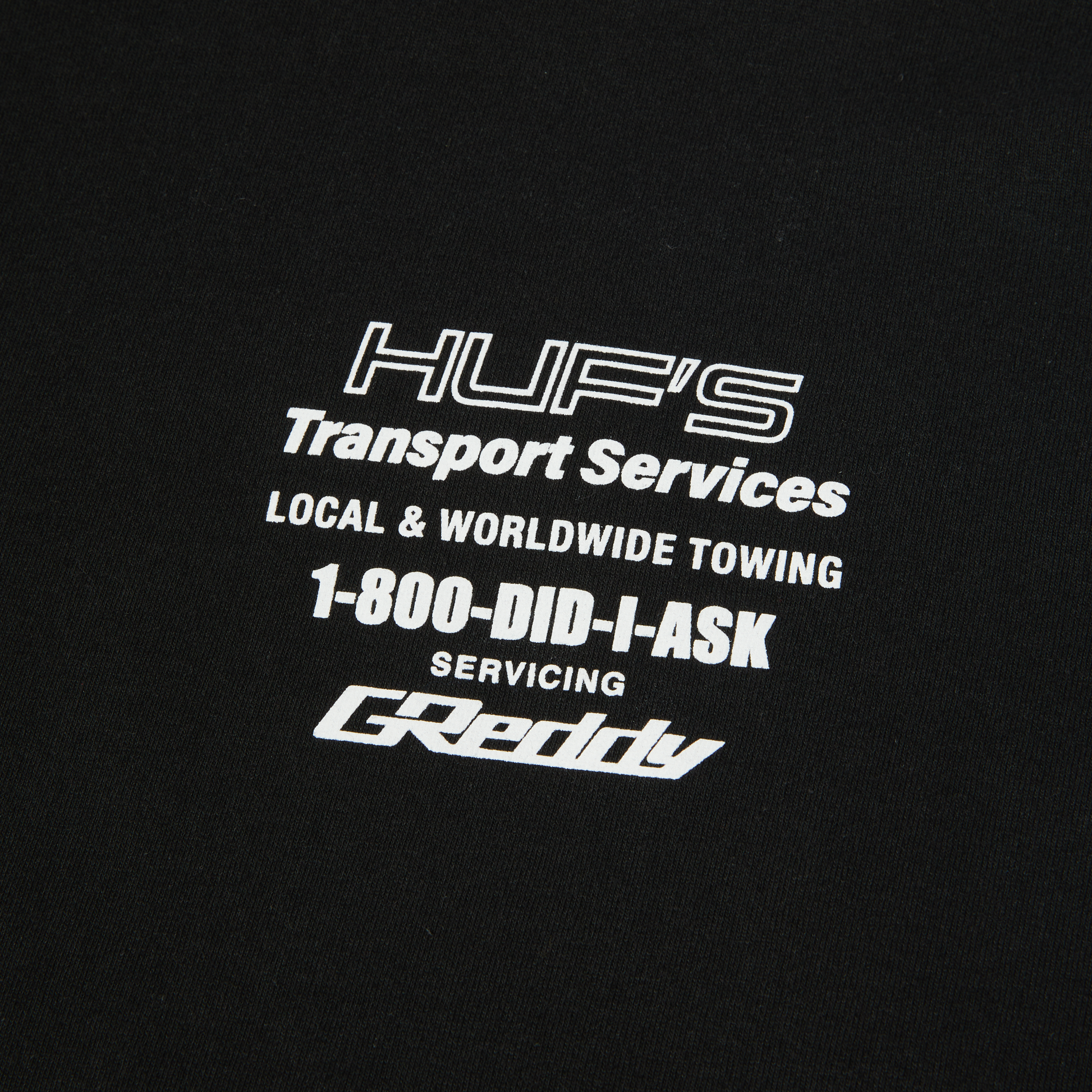 HUF x GReddy Tow T-Shirt Black