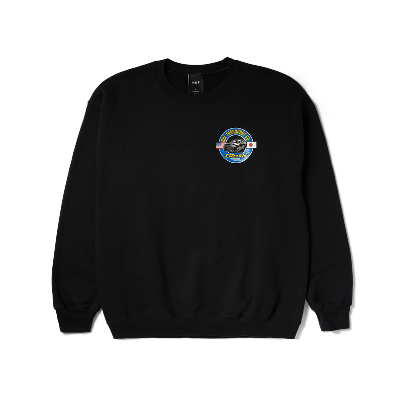 HUF x GReddy Transport Crewneck Black