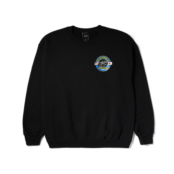 HUF x GReddy Transport Crewneck Black