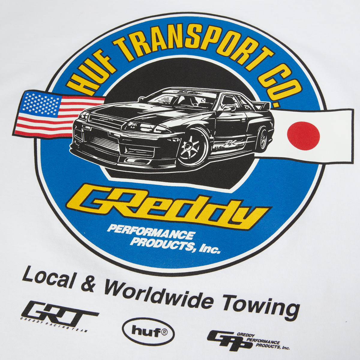 HUF x GReddy Transport T-Shirt White