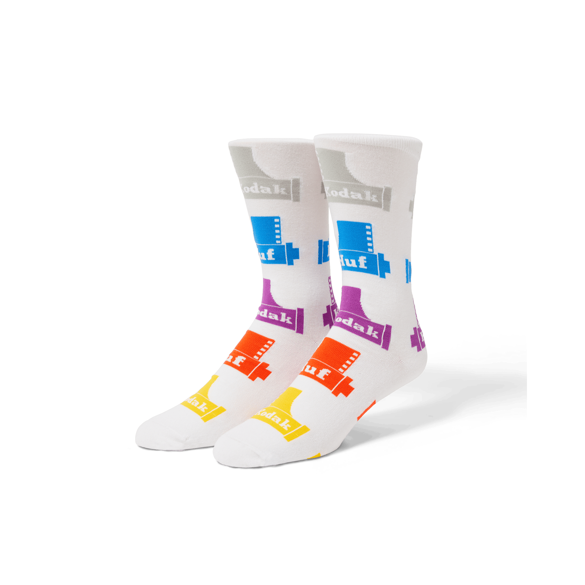 Huf x Kodak Crew Sock White