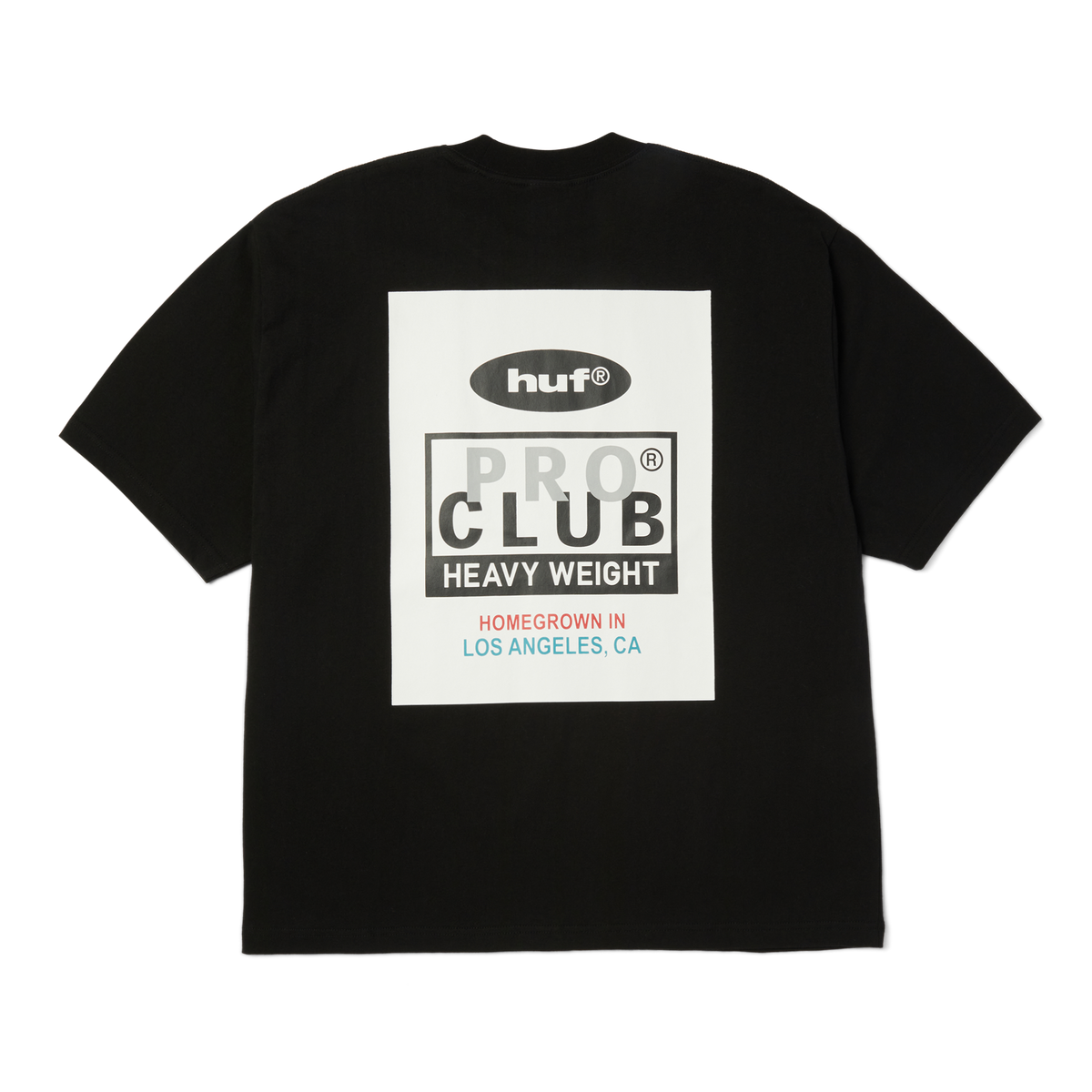 Huf x PROCLUB Heavyweight T-Shirt Black