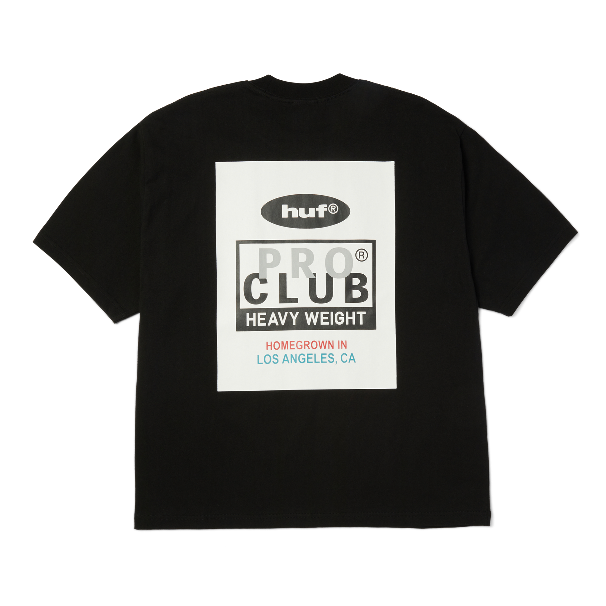 Huf x PROCLUB Heavyweight T-Shirt Black
