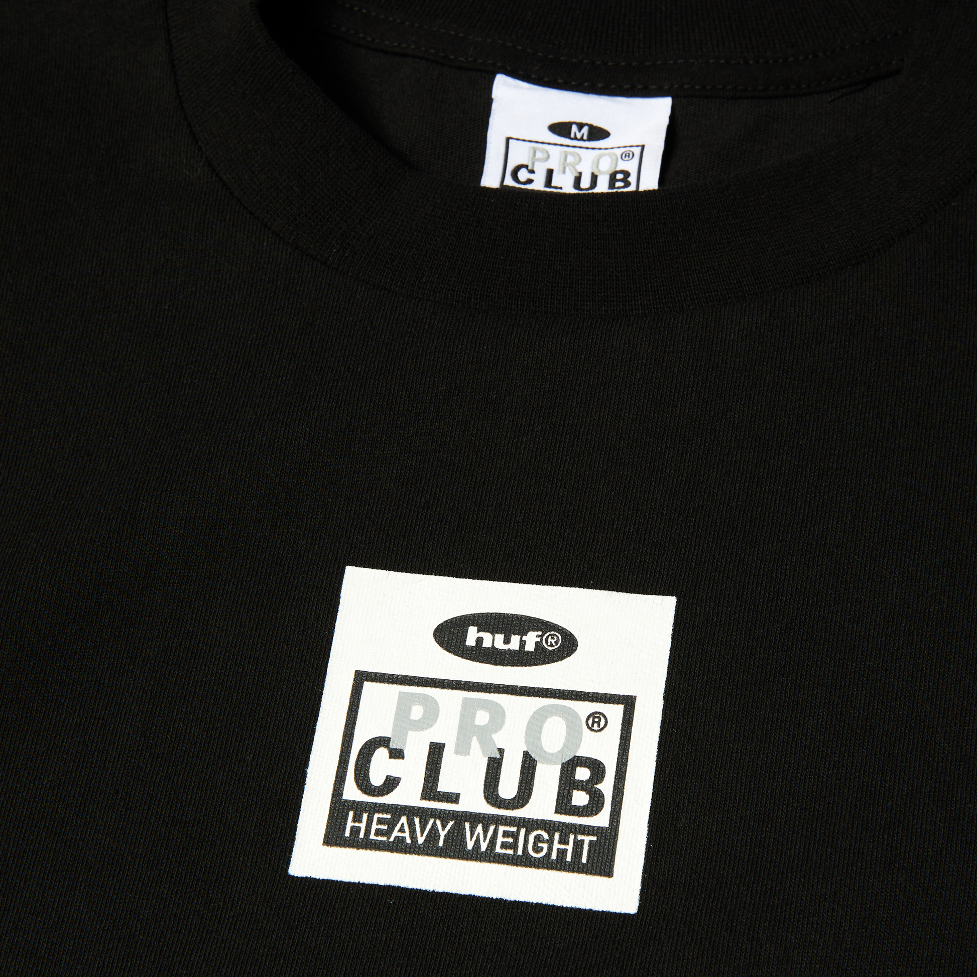 Huf x PROCLUB Heavyweight T-Shirt Black
