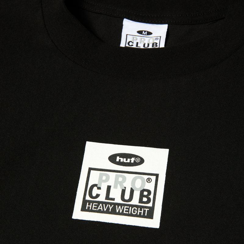 Huf x PROCLUB Heavyweight T-Shirt Black